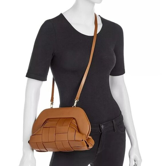 THEMOIRè Tia Women's Flat Toffee Woven Convertible Clutch (MSRP $490) - Picture 3 of 9